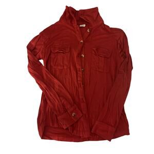 Kate Quinn Dark Red Orange Shirt size 7